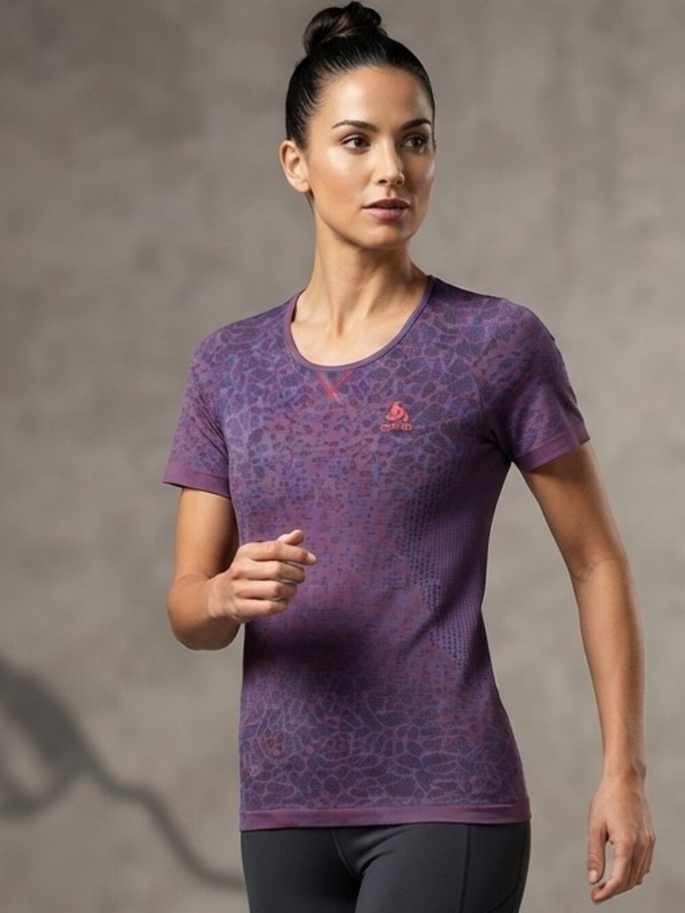 ODLO Running performance workout crew neck purple medium
